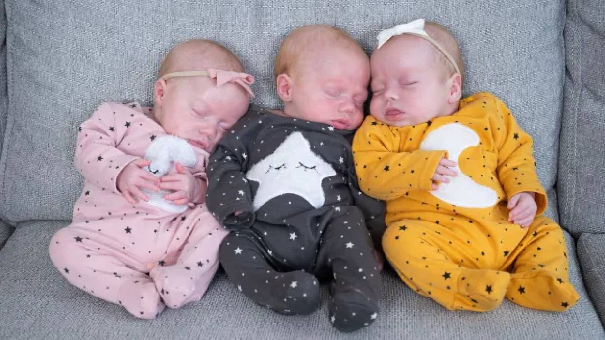 Three Child Mother Gave Birth Triplets