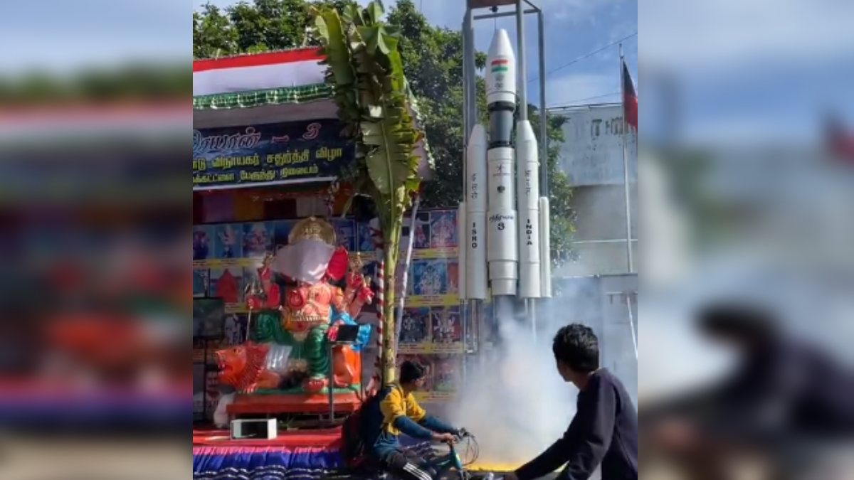 Unique Ganesh pandal, Ganesh Chaturthi, Chandrayaan 3, Viral Video, Unique Ganesh pandal Video, Chennai Viral Video