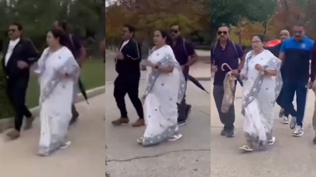 Viral Video, Mamata Banerjee Jogging in Saree and Slippers, Mamata Banerjee Video Viral Video, Mamata Banerjee Jogging in Saree and Slippers, Mamata Banerjee Video