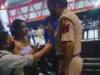 Viral Video Of Girl Fight With Police Officer Delhi Metro Station