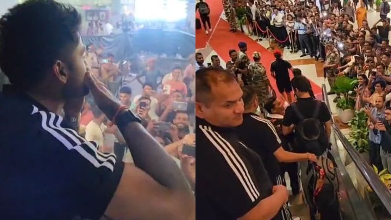 World Cup 2023: Team India reached Guwahati, Suryakumar Yadav gave flying kiss to fans, watch video