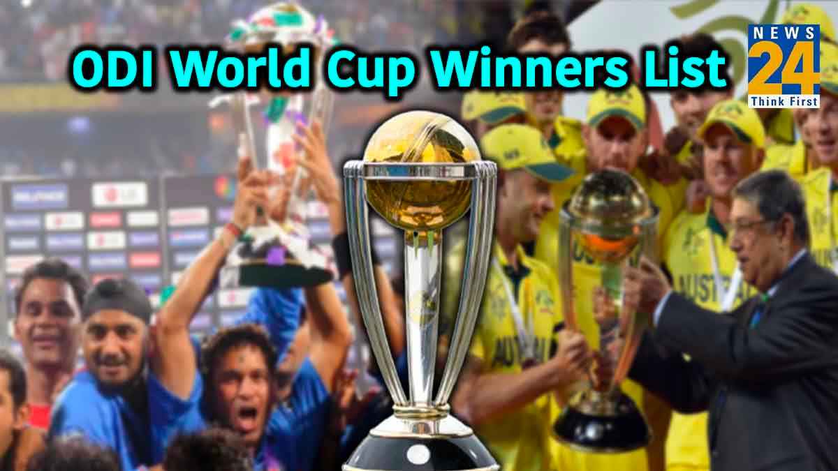 ODI World Cup Winners List ODI World Cup Winners List
