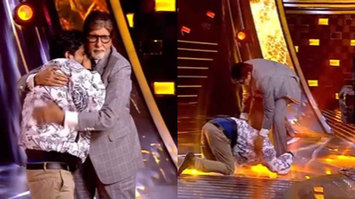 KBC 15: बिलख-बिलखकर रो रहा था कंटेस्टेंट, बिग बी ने गले से लगाया तो पैरों में गिर गया शख्स