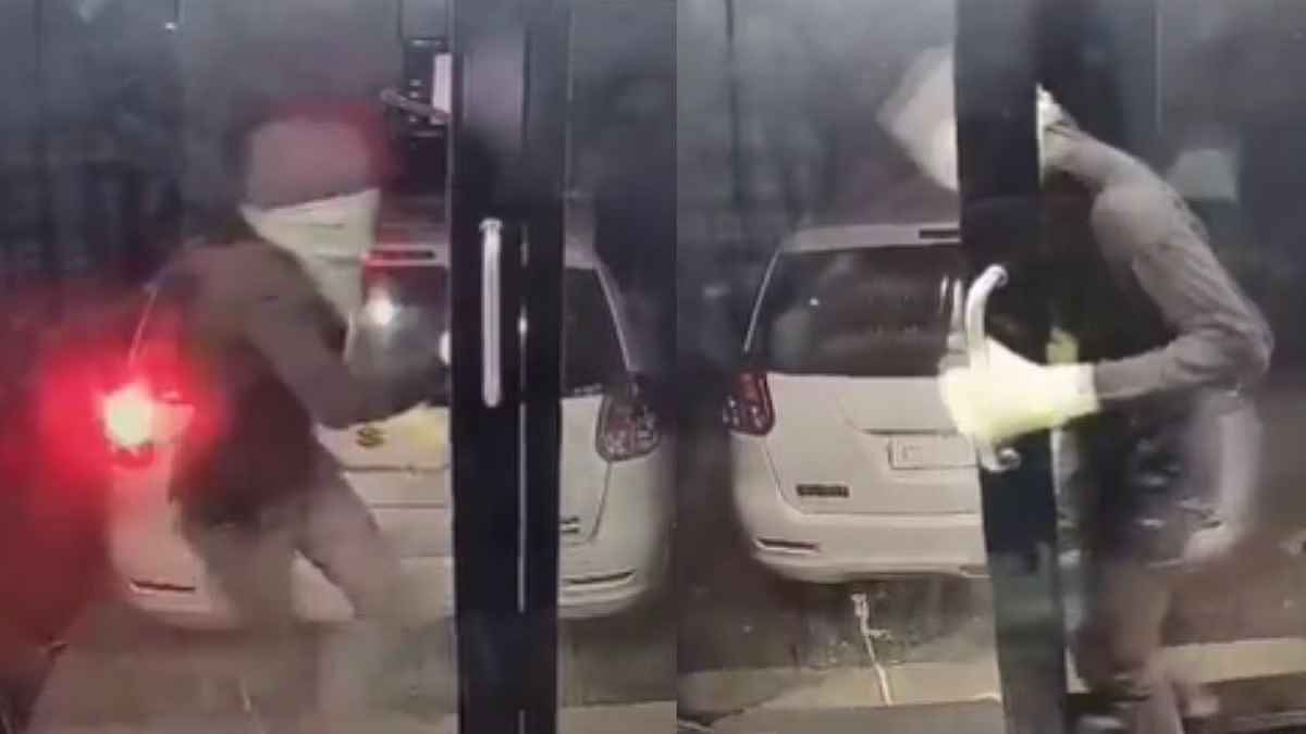 कार से ATM को उखाड़ लिया चोरों ने, ले जाने लगे तो...हैरान कर देगा ये वीडियो