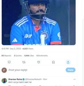 virat kohli reaction