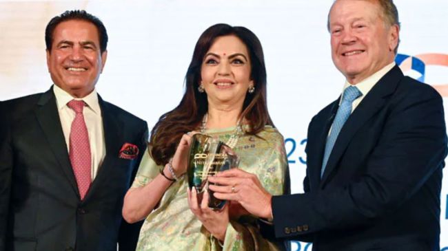 reliance foundation Nita ambani, reliance foundation, reliance global leadership award, us india strategic partnership forum,