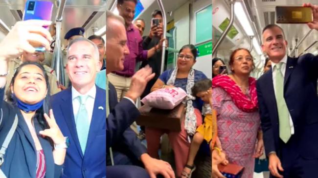 America Ambassador Eric M. Garcetti Ride Delhi Metro, Delhi Metro Video, America Ambassador, Delhi N America Ambassador Eric M. Garcetti Ride Delhi Metro, Delhi Metro Video, America Ambassador, Delhi News