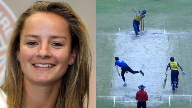 Arjun Tendulkar hit 3 sixes Danni Wyatt reacts