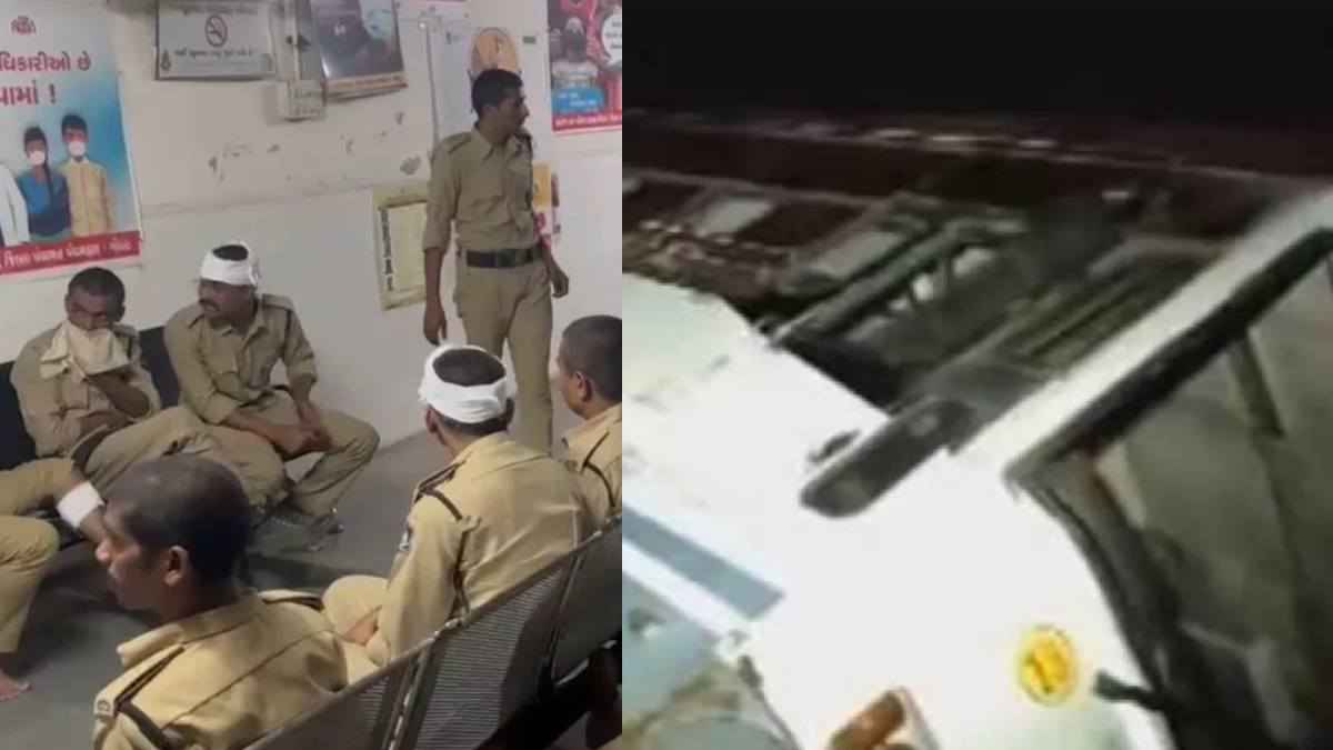 Bus carrying jawans overturns in Gujarat Panchmahal