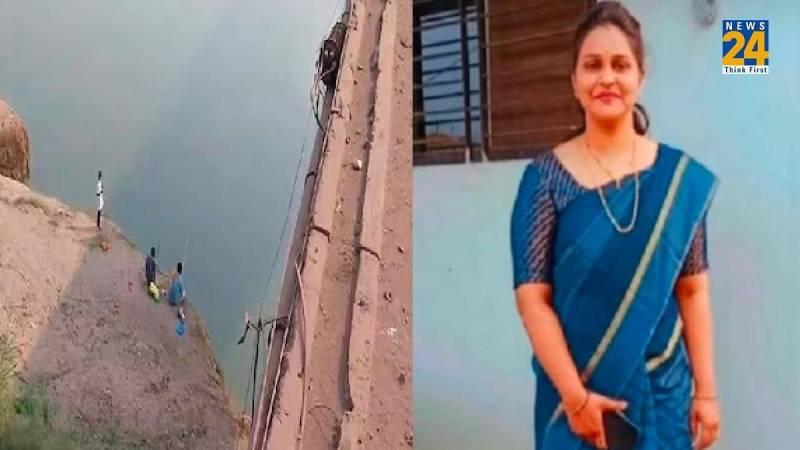Chandrapur Pregnant Woman Dead body found fall from bridge son sits beside corpse full night