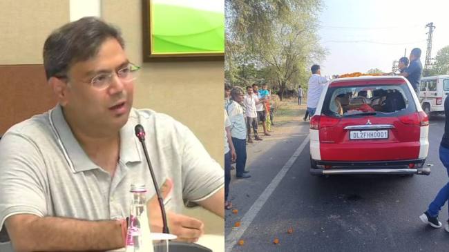 Congress candidate Danish Abrar car attacked, anti-social elements broke glass