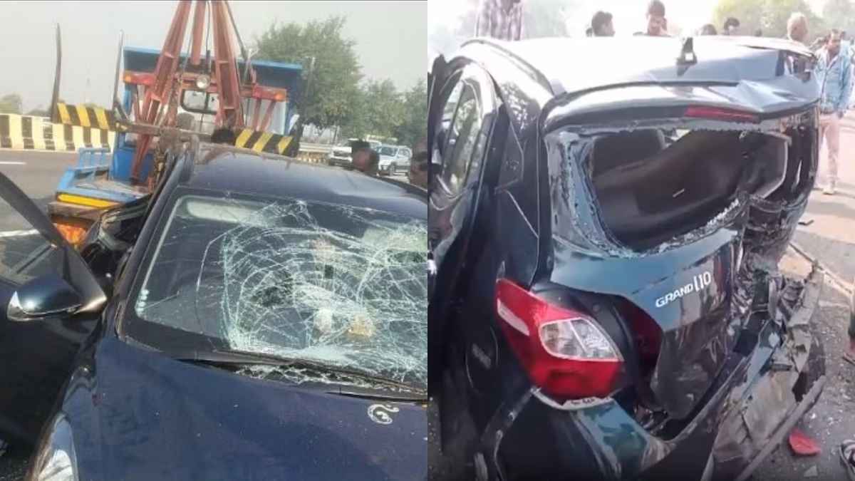 यमुना एक्सप्रेसवे से आगरा जा रहे वायु सेना अधिकारी के परिवार की कार हादसे का शिकार, पत्नी की मौत