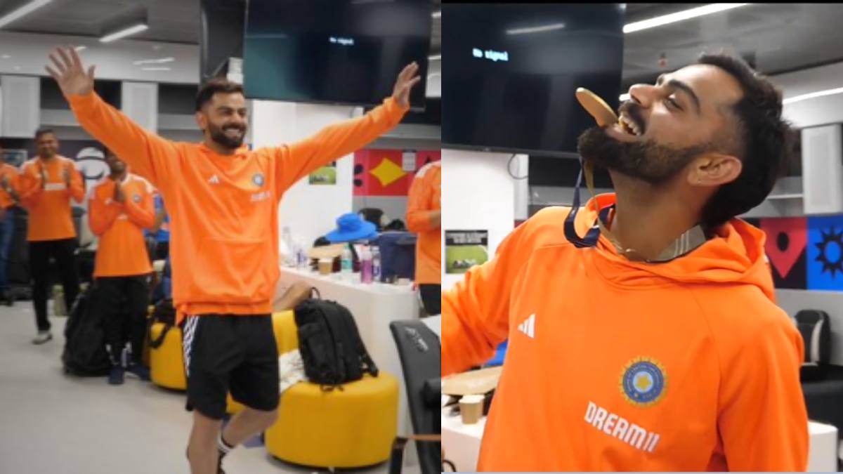 IND vs AUS Virat Kohli champion pose