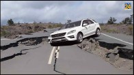 earthquake occurs while you are driving a car