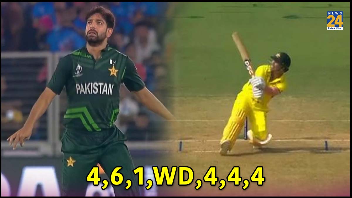 PAK vs AUS David Warner Hits Haris Rauf for 24 runs in over Amazing Shot Viral Video