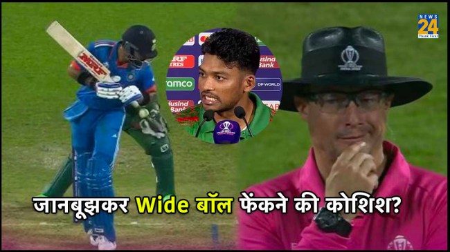IND vs BAN Nasum Ahmed Desperately bowls Wide Ball Bangladesh Captain Najmul Hossain Answers on Controversy IND vs BAN Nasum Ahmed Desperately bowls Wide Ball Bangladesh Captain Najmul Hossain Answers on Controversy