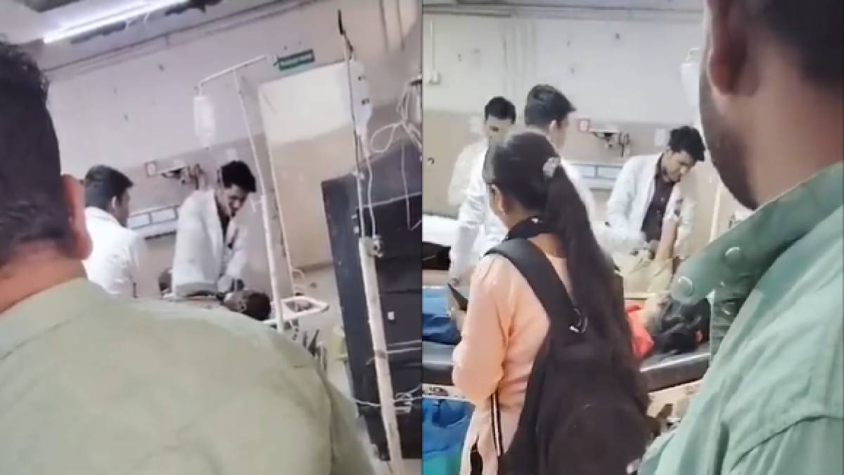 Indore MYH hospital Doctor Slaps Abuses Patient Suspended After Video Surfaces