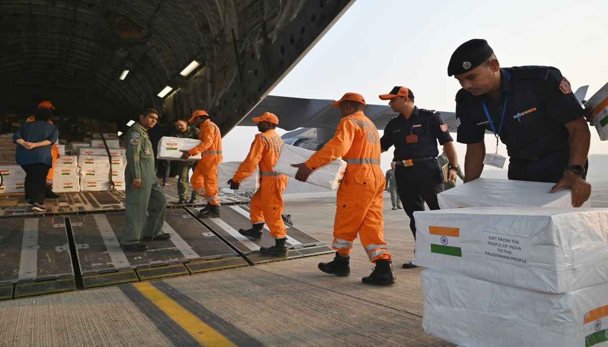 इजरायल-हमास संघर्ष के बीच भारत ने भेजी राहत सामग्री, जीवनरक्षक दवाइयां लेकर ग्लोबमास्टर ने भरी उड़ान