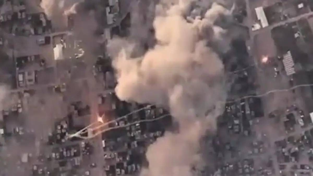 Israeli Army Rockets Attack At Hamas Shared Drone Shot Video