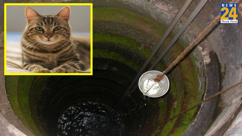 Man Jumped into Well To Save Cat in Odisha (1)