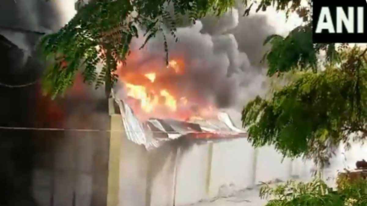 UP के मुरादाबाद की थर्माकोल फैक्ट्री में भीषण आग, कई किमी तक छा गए धुएं के बादल, Video