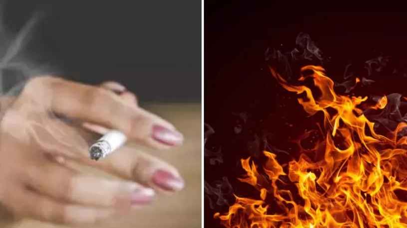 Old Man Angry with Girls Smoking Set Cafe on fire In Indore