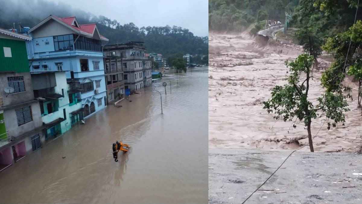 सिक्किम में बादल फटने के बाद अचानक आई बाढ़, सेना के 23 जवान लापता; कई सड़कें, पुल बहे