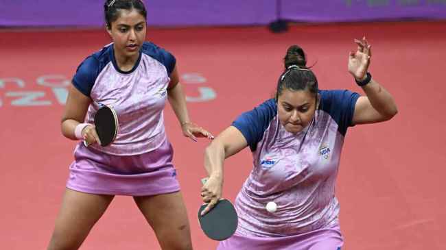 Sutirtha-Ayhika wins bronze medal in Table Tennis