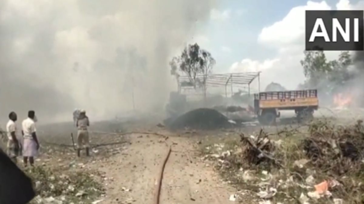Massive fire in firecracker factory in Tamil Nadu