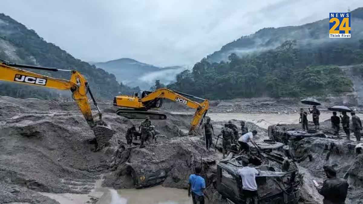 Flood in Sikkim, devastation due to flood