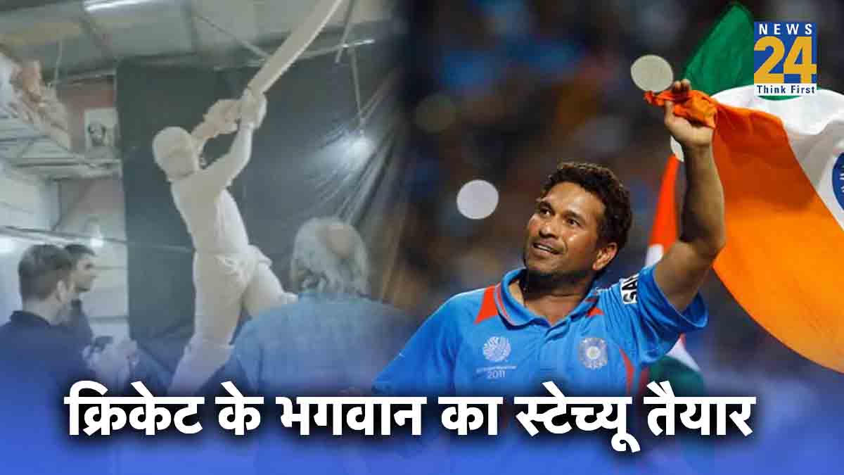 Sachin Tendulkar statue to unveil in Wankhede Stadium, Ahmednagar Artist Pramod Kamble Working, Watch Video