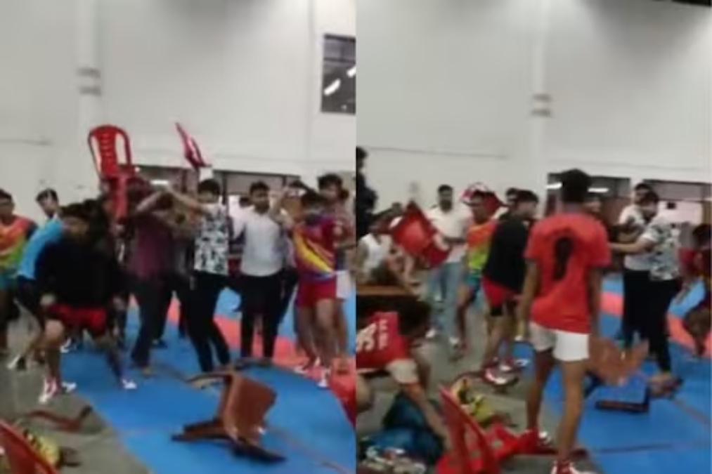 IIT Kanpur Fest, Kabaddi Players, Throw Chairs, Viral Video