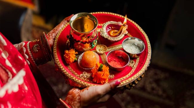 Karwa Chauth Puja Thali