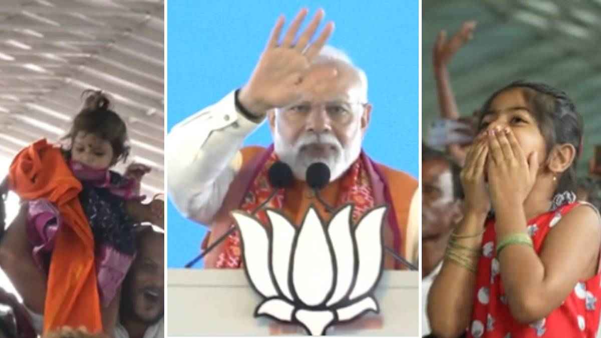 पीएम मोदी ने तेलंगाना में 'प्यारी सी गुड़िया' को दिया आशीर्वाद, तेलुगु में बोले- ना कुटुम्भ सभ्युल्लारा