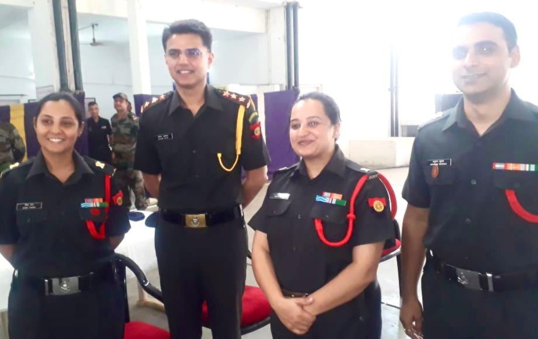 Sachin Pilot, photo in army uniform, viral photo, political meaning, rajasthan