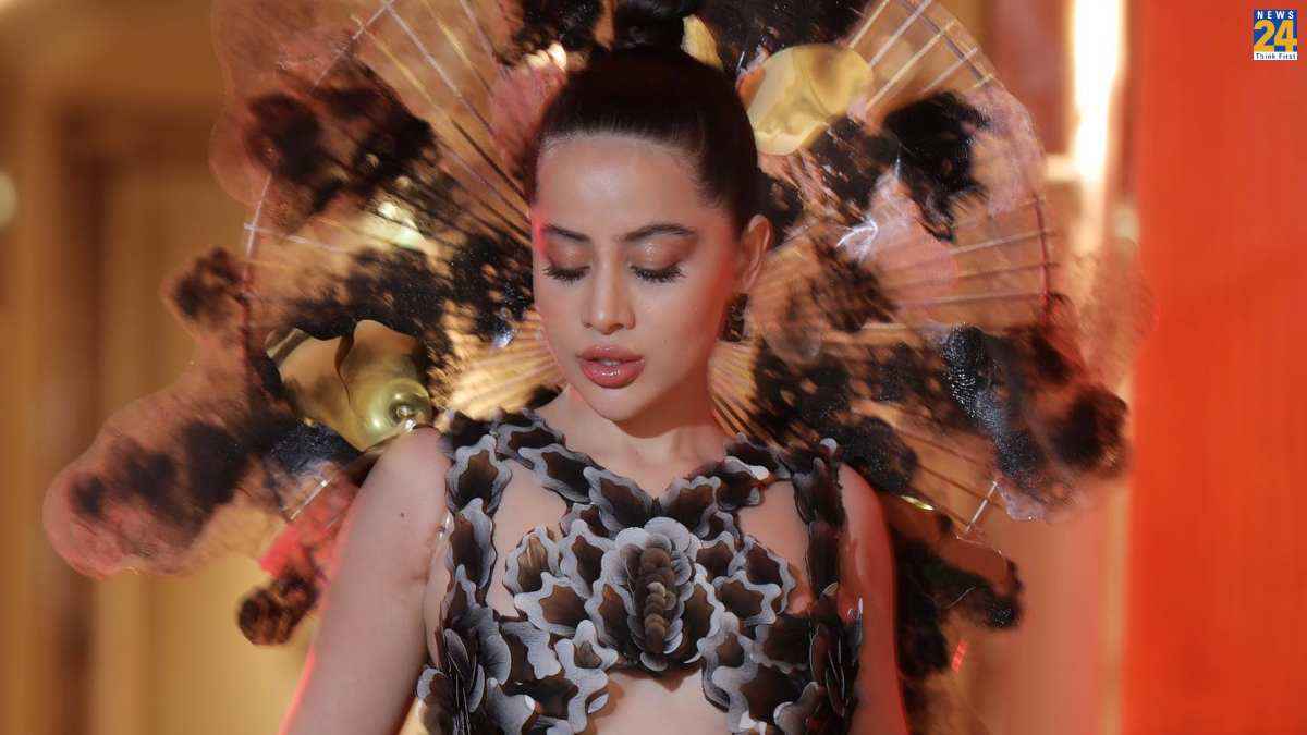 Urfi Javed Banana Dress Video