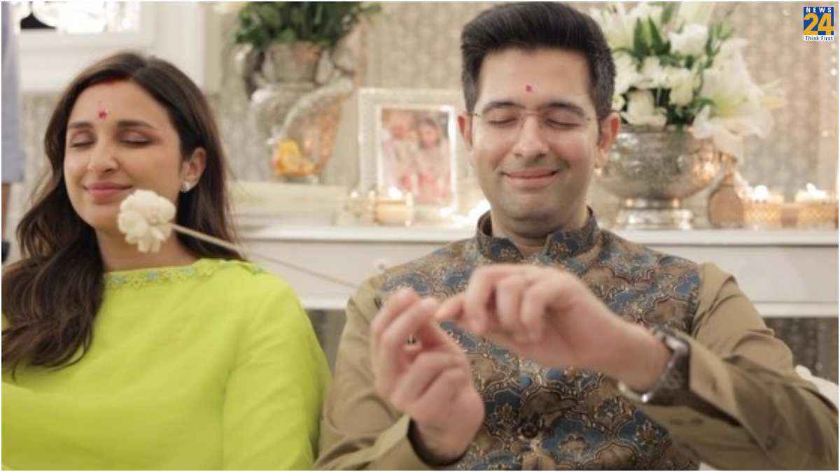 Parineeti Chopra का Raghav Chadha के घर रानी की तरह हुआ स्वागत, मज़ेदार गेम्स के साथ निभाई सभी रस्में; वीडियो आया सामने