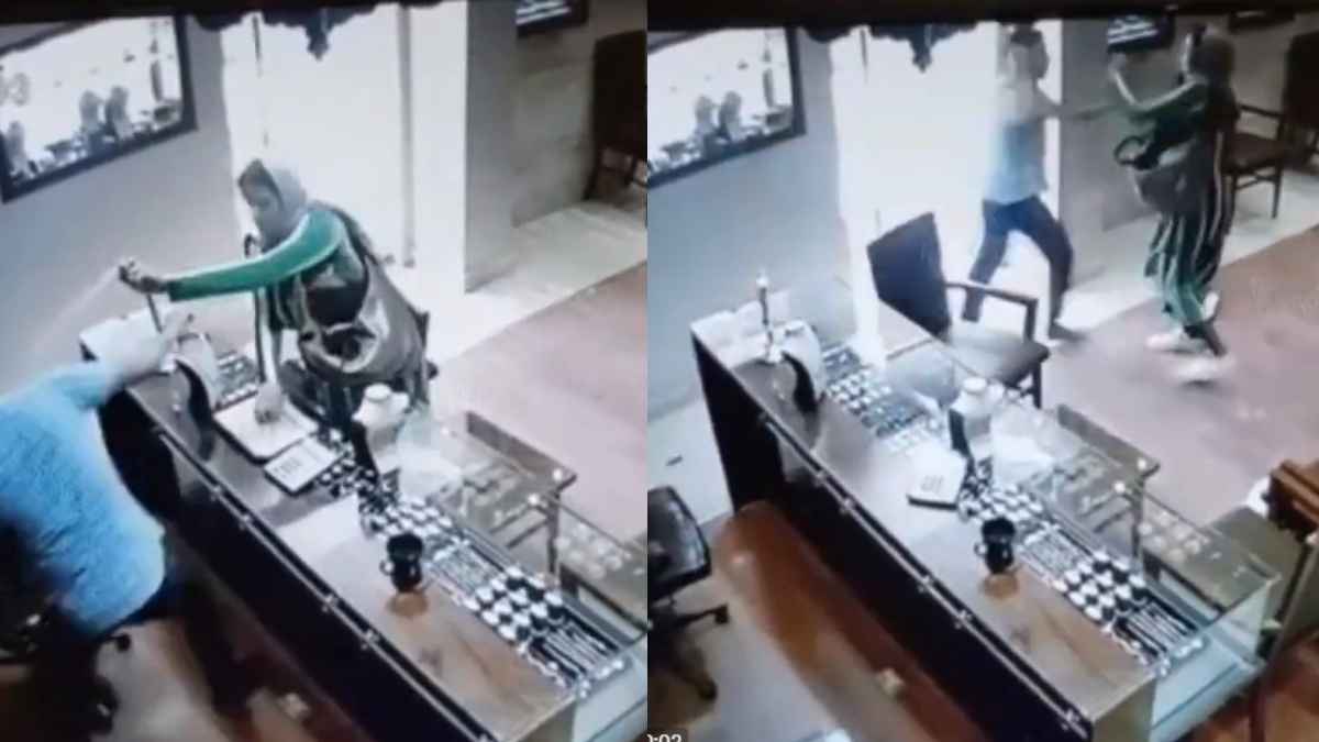Viral Video: ज्वेलरी शॉप में महिला ने की सोना चोरी करने की कोशिश, दुकानदार ने कर दी जमकर की धुनाई