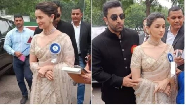 आलिया भट्ट ने राष्ट्रीय फिल्म पुरस्कार 2023 के लिए अपनी शादी की साड़ी दोबारा पहनी