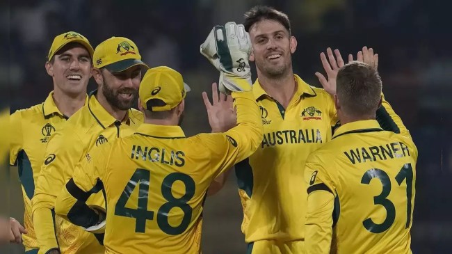 Pat Cummins Glenn Maxwell Steven Smith David Warner Mitchell Marsh Josh Hazlewood Mitchell Starc ODI World Cup 2023
