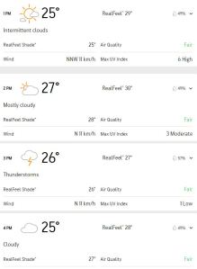 Bengaluru Weather Details 8-11-2023 (Accuweather)