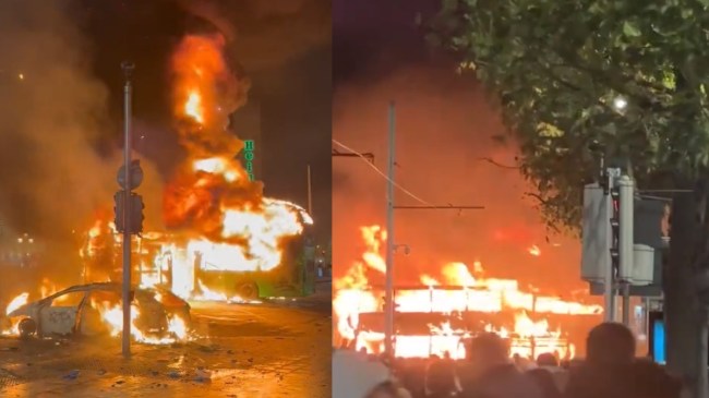 डबलिन में तीन बच्चों पर चाकू से हमले के बाद फैली हिंसा, लोगों ने बस, कार और ट्रेन में लगाई आग, देखिए Video