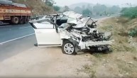 Dungarpur Road Accident Bus Car Collision Gujarat 4 Youth Died