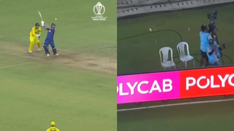 ENG vs AUS: Ben Stokes six broke chair cameraman narrowly escaped watch video