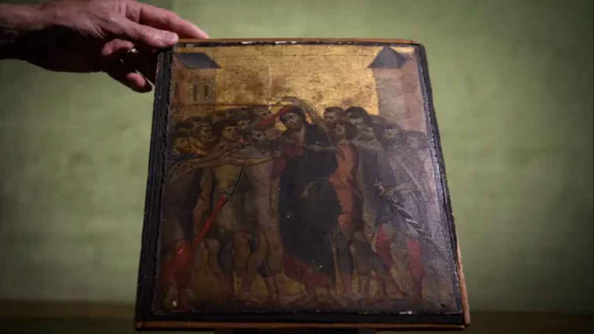 Rare Painting Christ Mocked