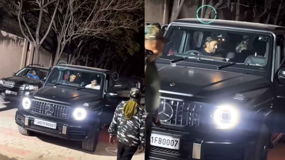 Video: MS Dhoni 3.5 करोड़ की मर्सिडीज चलाते दिखे, नंबरप्लेट देख यूजर्स बोले- जलवा है माही का