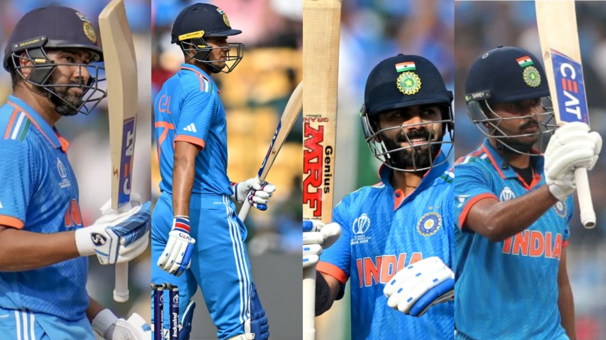 IND vs NED Team India Top 4 Rohit Sharma Shubman Gill Virat Kohli Shreyas Iyer Record Fifties ODI World Cup