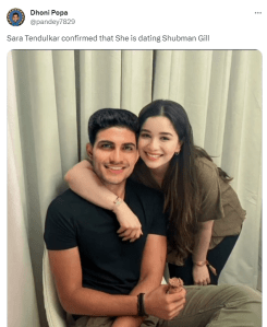 Sara Tendulkar-Shubman Gill 