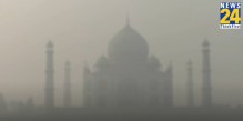 Taj Mahal Disappeared in Smog and Pollution, Taj Mahal, Smog and Pollution, Delhi Pollution, UP Pollution