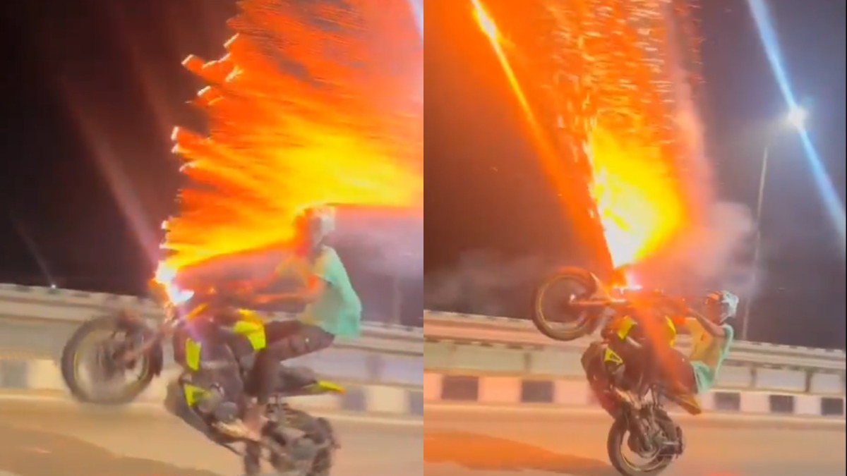 Tamil Nadu Police arrested 10 boys for dangerous stunts, bursting firecrackers riding motorcycles